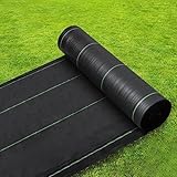 Strapazierfähiges Unkrautvlies, 200 m, wasserdurchlässige Membran mit 1000 Nägeln für effektives...