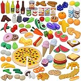 JOYIN 135 Stück Küchenspielzeug Set, Schneiden Obst Gemüse Lebensmittel Küche Kinder Kleinkinder...