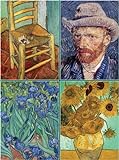 Set of Four Magnetic Notepads: Van Gogh: A Collection of Handy Notepads with Easy Magnetic...