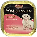 animonda Vom Feinsten Senior mit Putenherzen (22 x 150 g), Hundenassfutter für ältere Hunde ab 7...