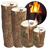MGS SHOP Schwedenfeuer Baumstammfackel Big XXL h: 50-60cm Ø 20-25cm
