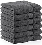 Utopia Towels - 6er Pack Frottee handtücher 50x100 cm mit Aufhängeschlaufe, mittelgroße...