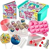GirlZone Cake Pop Craze Kit, 80-teiliges Lustiges Backset für Kinder von 10-12 mit Leckeren...