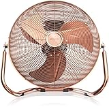 Brandson - Windmaschine Retro Stil 120 Watt - Ventilator in Kupfer - Standventilator 50cm -...