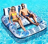 DeeprBetter Pool Sessel Aufblasbar 2 Personen, Schwimmsessel für Pools Erwachsene mit...