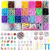 behave 6380 Loom bänder Set XXL, Latex Free Soft Loom Bands Box with 22 Colours + Hooks and Many...