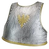 BestSaller 1429 Brustpanzer Adler mit Gurten, 32x31 cm, Silber/Gold