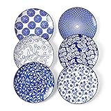 Selamica Keramik Dessertteller, Teller Set 6 Stück, 15,2 cm, Kuchenteller, Speiseteller für...