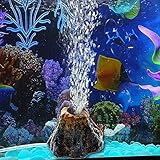 Abnaok Vulkan Aquarium Dekoration, Aquarium Vulkan Aquarium Sprudler Aquarium Zubehoer Deko mit...