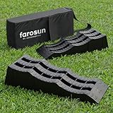 Farosun Stufen-Auffahrkeile für Wohnmobile & Camper – 2er-Set mit 3 Höhen (4/7/10 cm),...