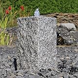 CLGarden Quellstein Brunnen GS30 klein für Garten Set Granit Säule Gartenbrunnen Vorgarten Stein...