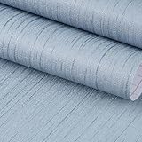 FunStick Tapete Selbstklebend Grau Blau Muster Tapeten Wohnzimmer Textur Grasgewebe Klebefolie...