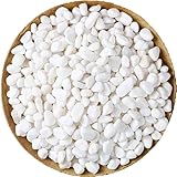 1kg Weiße Zierkiesel 6-9mm – Natursteine für Garten, Vasen & Grabdeko (Dekosteine,...
