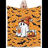 3D-bedruckte Decke, Halloween-Geist-bedruckte Decke, Flanelldecke, Sofabezug, Decke, Bettende,...