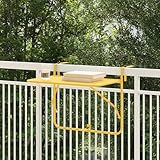 Qnhdfrt Klappbarer Balkon-Hängetisch Senfgelb 60x40 cm Pulverbeschichteter Stahl für Balkon und...