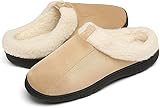 DAFENP Herren Hausschuhe Winter Memory Foam Pantoffeln Plüsch Warm Gefüttert Rutschfest Slipper...