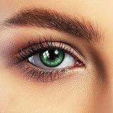 Komfort-Kontaktlinsen Sehr stark deckende und naturfarbene Kontaktlinsen: Liebessprache grün,mit...