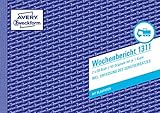 AVERY Zweckform 1311 Wochenbericht (A5 quer, mit 2 Blatt Blaupapier, von Rechtsexperten geprüft,...