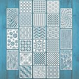EAPIKON 24stk Geometrie Schablone Malen, Wiederverwendbar Zeichenschablonen für Art Deko,...
