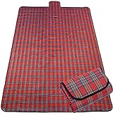 Retoo Picknickdecke wasserdicht, Picnic Blanket Leicht Kompakt, XXL, Karierte Campingdecke 180x150...