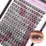 Wimpern Einzeln CALAILIS 168 Pcs DIY Cluster Wimpern D Curl Individuelle Wimpern Extensions...