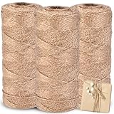 Cieex 300M Jute-Schnur, Natürliche Braun Juteschnur, 1.5mm Jute-Kordel für DIY Handwerk...