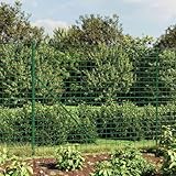 Maschendrahtzaun Grün 1,6x10 m, verzinkter Stahl mit PVC-Beschichtung, langlebiges Gitter für...