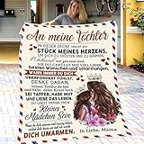 ZQYMM Kuscheldecke Personalisierte Geschenke, Mutter Zu Tochter Briefdecke, Decke an Meine Tochter...