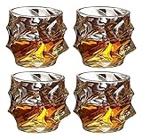 GOOFFY Whisky Decantador Whisky-Dekanter Weindekanter Whiskygläser Set mit 4 ultraklaren...