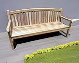 Ambientehome 4-Sitzer Teakholz Bank TULUP ca. 180 cm, Gartenbank, Teakbank