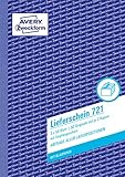 AVERY Zweckform 721 Lieferscheine (DIN A5, mit 2 Blatt Blaupapier, mit Empfangsschein, von...