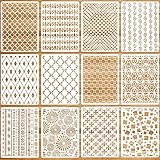 OOTSR 12 Stück Schablonen Wandgestaltung Set, 29x21CM Zeichnung Malschablonen DIY Schablonen der...