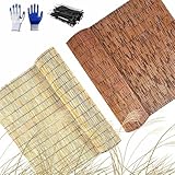 Schilfrohrmatte Natur Schilfmatte Sichtschutz Sonnenschutz Weidenmatte Für Gartenzaun, Trennwand,...