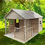 BRAST Spielhaus Cottage für Kinder 274x183x170cm Tannenholz 12mm Kinder-Haus Spielehaus Garten...