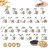 Ausstecher Buchstaben Edelstahl FaJoek 26 Pcs Alphabet Englisches Keksform, Alphabet Edelstahl...