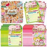 SWZY Capybara-Geburtstagsparty-Einladungen, 50 Stück Capybara-Aufkleber,...