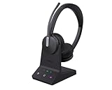 Yealink WH64 DECT & Bluetooth Dual UC Zoom Kabelloses Headset, On-Ear-Arbeitskopfhörer mit 3-facher...