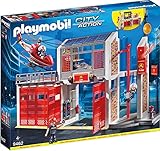 PLAYMOBIL City Action 9462 Große Feuerwache mit Soundeffekten, Ab 5 Jahren