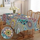 iEvery Tischdecke Boho Style Rechteckig Mandala Garten Tischdecken für Draußen Polyester Outdoor...