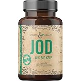 Jod aus Kelp Bio Kapseln - Jod Tabletten Mit Kelp Extrakt Enthält 315 µg Natürliches Jod Pro...