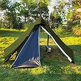 Ultraleichtes wasserdichtes Pyramidenzelt mit Kaminloch für Outdoor Camping Indianer Heißzelt für...