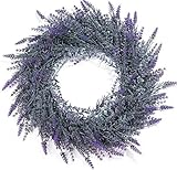 COLORSPEC Lavendel-Kranz für die Haustür,48 cm/19 Zoll, künstlicher...