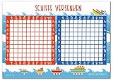 Sophies Kartenwelt Schiffe Versenken Block - 50 Blatt Spielblock - Reisespiel für Jungen und...