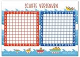 Sophies Kartenwelt Schiffe Versenken Block - 50 Blatt Spielblock - Reisespiel für Jungen und...