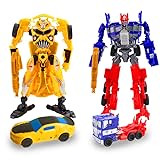 Transformers Spielzeug, Deformiert Figuren Spielzeug, Deformierter Autoroboter, Deformation Auto...