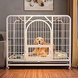 Robuste Hundebox mit abnehmbaren Rädern und Tablett für den Innen- und Außenbereich