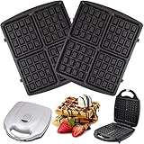 1 Satz Waffelplatten passend für Syntrox Chef Maker ZN-2000W und Efbe Schott Zaubernuss ZN 800 XXL