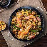 ROSSETTO Paella Pfanne 36 cm, hochwertiger 18/10 Edelstahl, für 6 Personen, Professionelle Robuste...