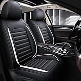 LVTFCO Sitzbezüge Auto Set für Benz C-Klasse W205 Tuning C300e C250 C280, Leder Wasserdichter...