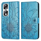 CSHNB Schlanke Hülle kompatibel mit Honor 90 Pro, Brieftaschen-Hülle mit Kartenhalter, geprägtes...